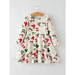Toddler Girls 3T Christmas Mickey Dress Red Green Holiday Balloon Candy Boutique